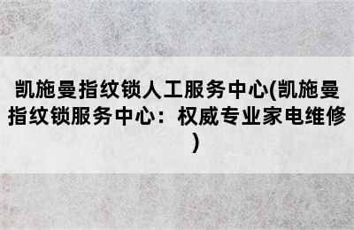 凯施曼指纹锁人工服务中心(凯施曼指纹锁服务中心：权威专业家电维修       )